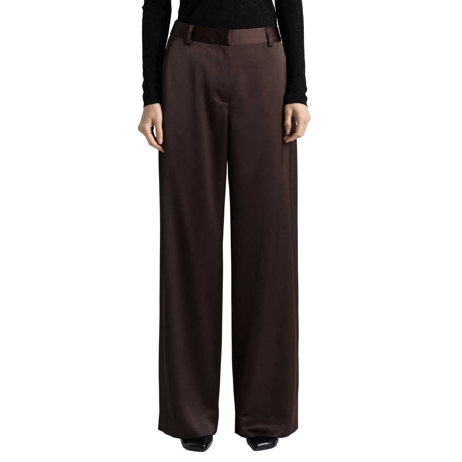 Cue Matte Satin Viscose Wide Leg Pant